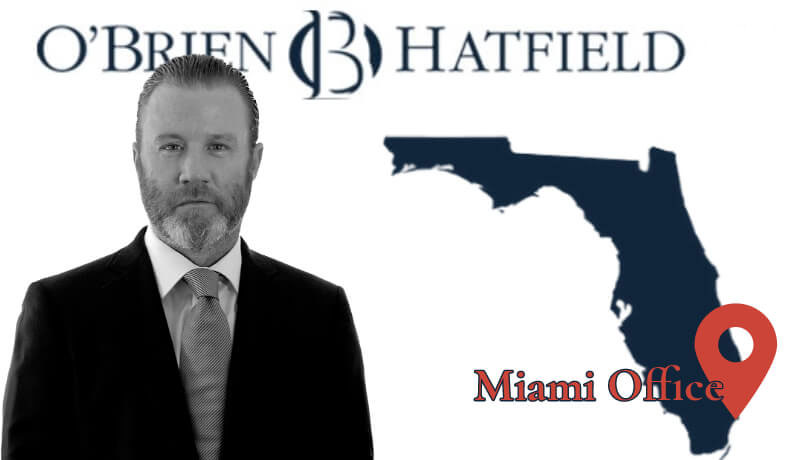 Attorney Mark J. O'Brien next to logo